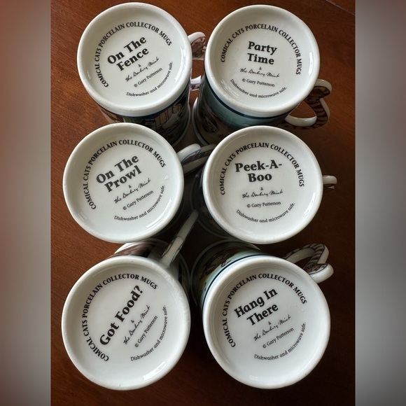 Danbury Mint Comical Cats Porcelain Collector Mugs Gary Patterson 6 mugs - Picture 15 of 15